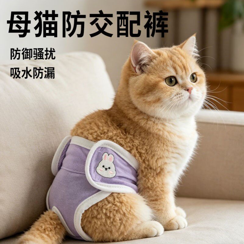 母猫防交配裤外出防止专用避孕裤子穿戴小型怀孕猫咪裤衩卫生裤