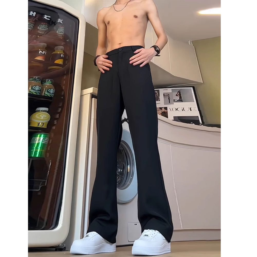 春夏季cleanfit显高显瘦直筒裤子男生高级感休闲西裤薄垂感微喇裤