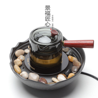 景福匠心电围炉煮茶器茶具玻璃茶壶茶杯果盘全套家用户外烧烤电炉
