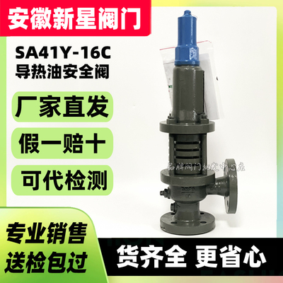 安徽来安新星阀门SA41Y-16C弹簧全启式带散热器导热油安全阀A48Y