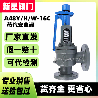 安徽新星安全阀A48Y/H-16C/25C可带检测报告蒸汽锅炉安全阀门dn40