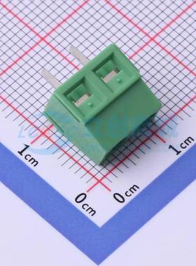 螺钉式接线端子DB127V-5.08-2P-GN-S P=5.08mm 1x2P 直插 绿色