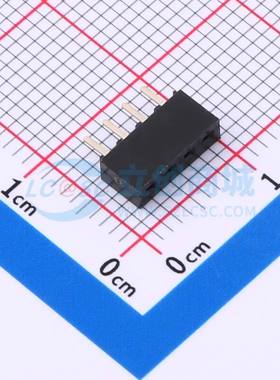排母 CSFA101-0402A001B1AC 插件,P=2mm 1x4P 方孔 电子元器件配