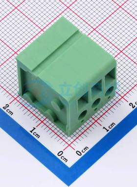 螺钉式接线端子DB105V-5.0-3P-GN-S 插件,P=5mm 1x3P 直插 绿色