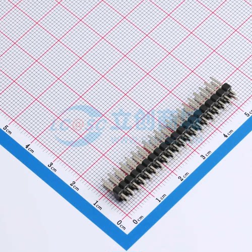 排针 A254M01-0B40P51-H25A60 插件,P=2.54mm 2x20P 方针 双排 原