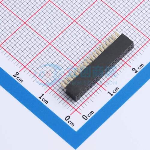 排母 B127M01-0B36P51-H43C24 插件,P=1.27mm 2x18P 方孔 电子元