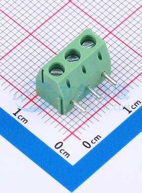 螺钉式接线端子DB301R-3.96-3P-GN-S 弯插,P=3.96mm 1x3P绿色