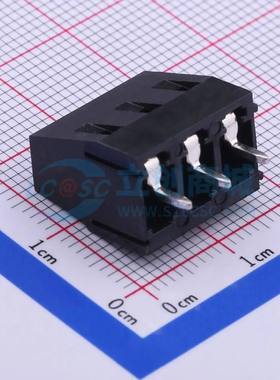 螺钉式接线端子DB128V-5.0-3P-BK-S 插件,P=5mm 1x3P 直插 黑色
