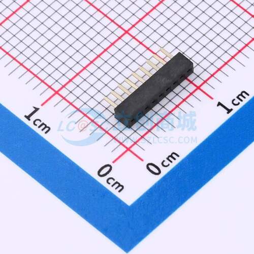 排母 PM1.0-UP1D-9A 插件,P=1mm 1x9P 方孔 电子元器件配单