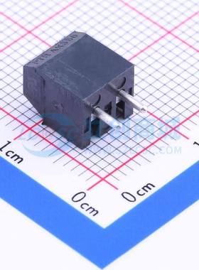 螺钉式接线端子ED555/2DS 插件,P=3.5mm 1x2P 直插 黑色