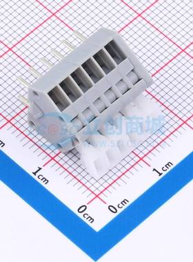 弹簧式接线端子KF240-2.5-6P 插件,P=2.5mm