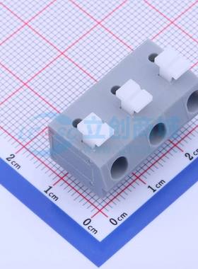 弹簧式接线端子KF202-10.0-3P 插件,P=10mm(交错脚) 1x3P 灰色