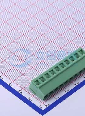 螺钉式接线端子DB128V-5.0-10P-GN-S 插件,P=5mm 1x10P 直插 绿色