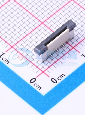 连接器1.0K-N-6PB SMD,P=1mm(交错脚) 6P 抽屉式 单侧触点/垂直