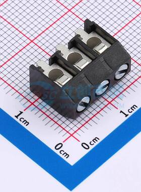 螺钉式接线端子950-D-SMD-DS/03 SMD,P=5mm 1x3P 卧贴 黑色