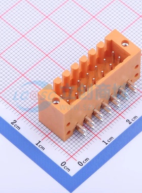 插拔式接线端子KF2EDGERM-3.5-2*7P 弯插3.5mm 2x7P 板端/插座-闭
