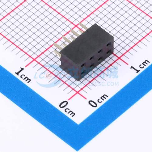 排母 DS1026-06-2x4S8BV 插件,P=2mm 2x4P 方孔 电子元器件配单