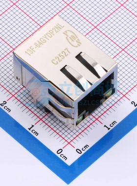 以太网连接器(RJ45 RJ11) 13F-64GYDP2NL插件 带LED 原装正品