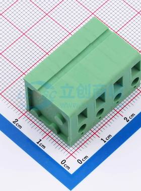 螺钉式接线端子DB105V-7.5-4P-GN-S 插件,P=7.5mm 1x4P 直插 绿色