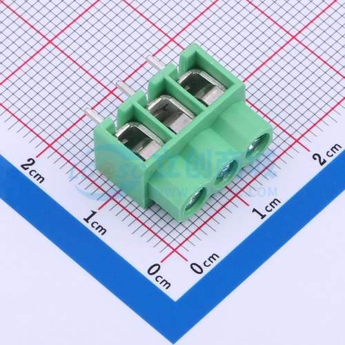 螺钉式接线端子DB166-5.0-3P-GN-P 插件,P=5mm 1x3P 直插 绿色