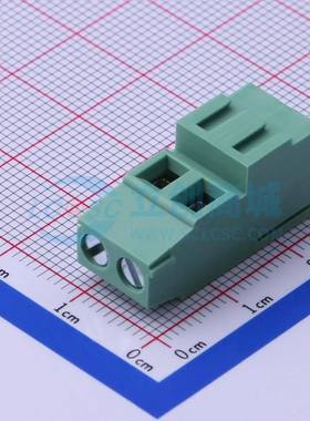螺钉式接线端子JL500H-50002G01 插件,P=5mm 1x2P 直插 绿色