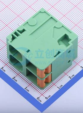 弹簧式接线端子KF207RB-10.16-2P 弯插,P=10.16mm 1x2P 绿色