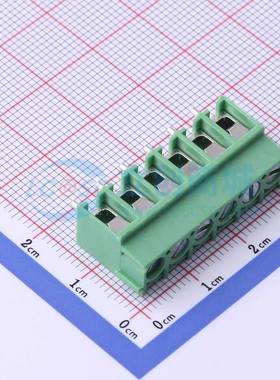 螺钉式接线端子DB302-5.0-6P-GN-S 插件,P=5mm 1x6P 直插 绿色