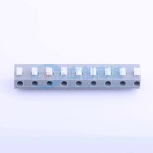 插件 P=10mm 弹簧式 1x9P 10.0 交错脚 灰色 接线端子KF202