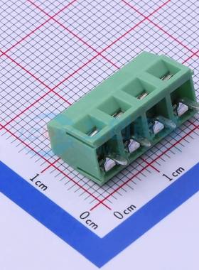 螺钉式接线端子DB127V-5.0-4P-GN-S 插件,P=5mm 1x4P 直插 绿色
