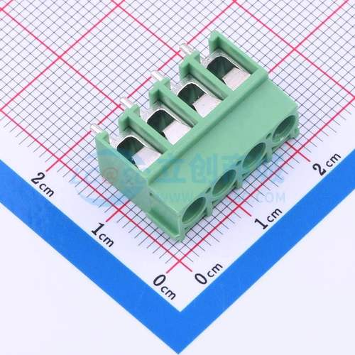 螺钉式接线端子DB302-5.0-4P-GN-S 插件,P=5mm 1x4P 直插 绿色