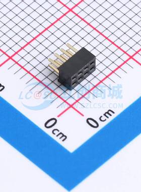 排母 B100M01-0B4P51-H20C20 插件,P=1mm 2x4P 方孔 电子元器件配