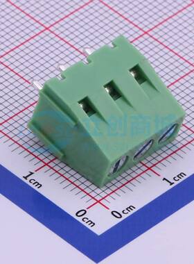 螺钉式接线端子XY128V-A-5.0-3P 插件,P=5mm 1x3P 直插 绿色