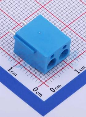 螺钉式接线端子DB300V-5.0-2P-BU-S 插件,P=5mm 1x2P 直插 蓝色