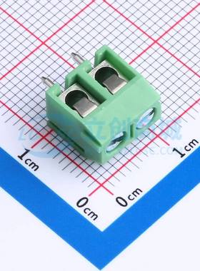 螺钉式接线端子DB301V-5.0-2P-GN-S 插件,P=5mm 1x2P 直插 绿色