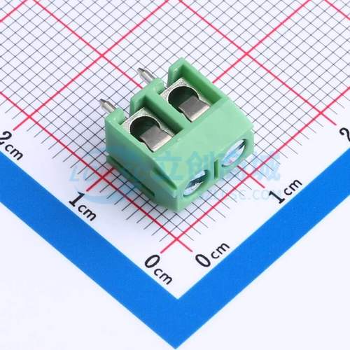 螺钉式接线端子DB301V-5.0-2P-GN-S 插件,P=5mm 1x2P 直插 绿色