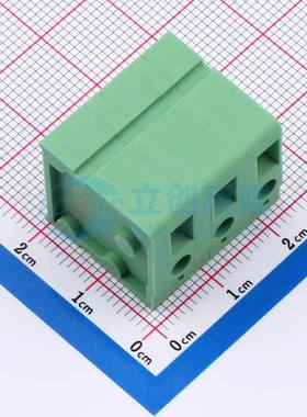 螺钉式接线端子DB105V-7.5-3P-GN-S 插件,P=7.5mm 1x3P 直插 绿色