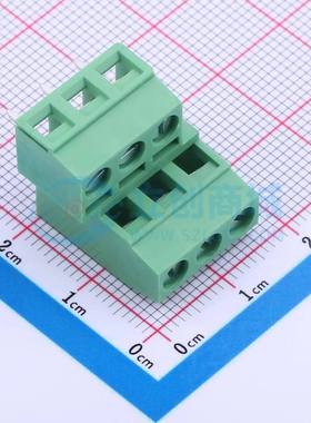 螺钉式接线端子JL127A-50806G04 插件,P=5.08mm 2x3P 直插 绿色