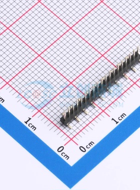 排针 PZ1.27-UL2D-19A SMD,P=1.27mm(交错脚) 1x19P 方针 原装正