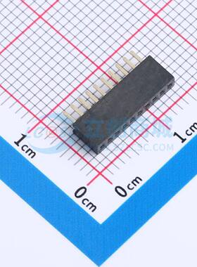 排母 X1311FV-10-C43D24 插件,P=1.27mm 1x10P 方孔 电子元器件配