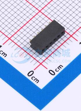 排母 FP3D06A-B1U09-B 插件,P=1.27mm 1x6P 方孔 电子元器件配单