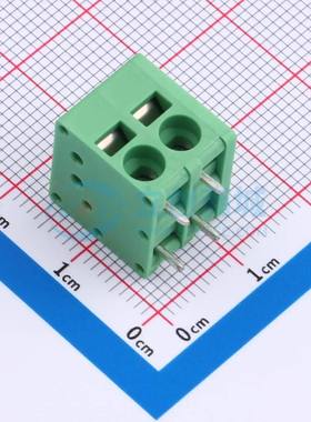 弹簧式接线端子MX205R-5.0-02P-GN01-Cu-A 插件,P=5mm 1x2P绿色