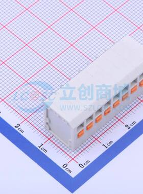 弹簧式接线端子KF239-3.81-9P 插件,P=3.81mm 1x9P 白色