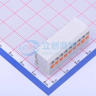 3.81 插件 P=3.81mm 白色 弹簧式 1x9P 接线端子KF239