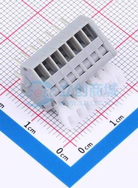 弹簧式接线端子KF240-2.5-7P 插件,P=2.5mm