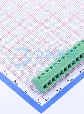 螺钉式接线端子JL102-35012G01 插件,P=3.5mm 1x12P 直插 绿色