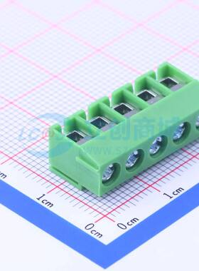 螺钉式接线端子PA001-5P 插件,P=5mm 1x5P 直插 绿色