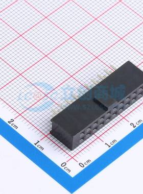 排母 DS1023-02-2x10SF11 插件,P=2.54mm 2x10P 方孔 电子元器件