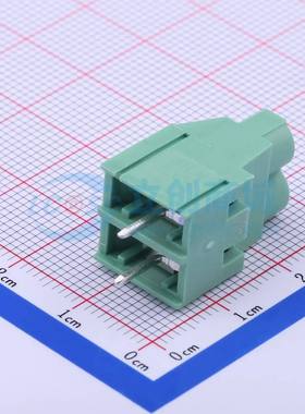 螺钉式接线端子JL636-63502G01 插件,P=6.35mm 1x2P 直插 绿色