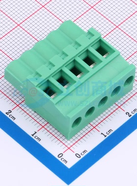 插拔式接线端子MX2EDGKB-5.08-05P-GN01-Cu-Y-A插件5.08mm 1x5P 5