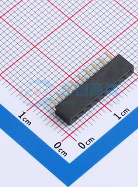 排母 DW200R-11-09-43 插件,P=2mm 1x9P 方孔 电子元器件配单